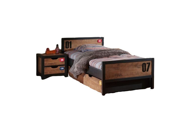 Säng med låda nattduksbord Alex, undefined