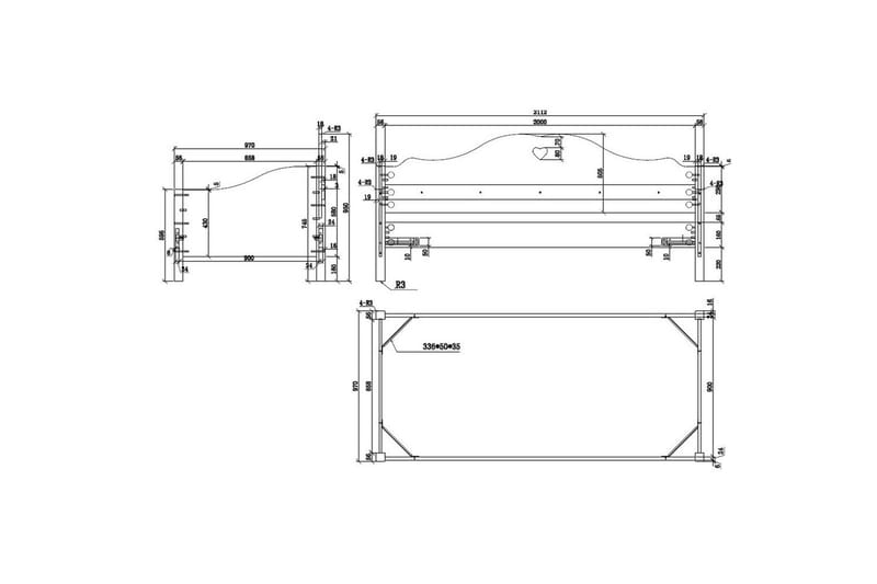 Säng med låda nattduksbord garderob skrivbord Amori Vit - Möbler - Möbelset - Möbelset för sovrum