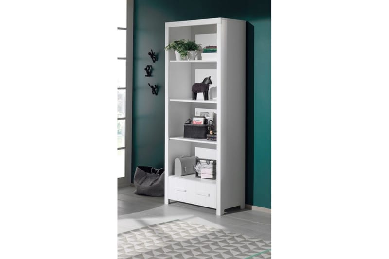 Säng med nattduksbord 2-dörrars garderob Skrivbord Bokhylla Låda Erik - Möbler - Möbelset - Möbelset för sovrum