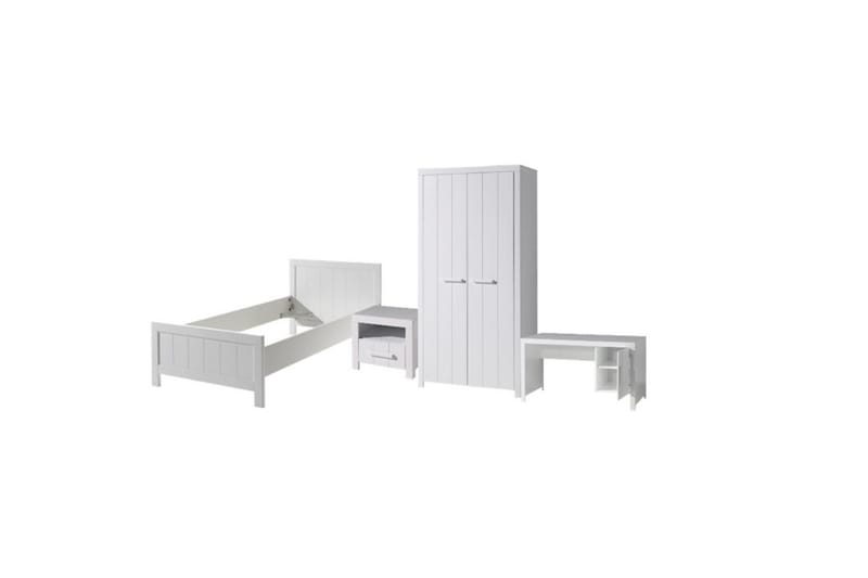 Säng med nattduksbord 2-dörrars garderob Skrivbord Erik, undefined