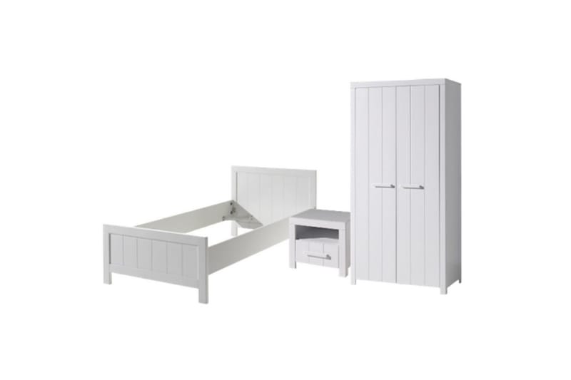 Säng med nattduksbord 2-dörrs garderob Erik, undefined