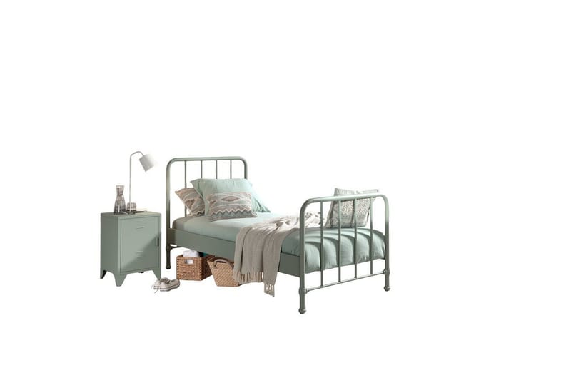 Säng med nattduksbord Bronxx Olivgrön, Olivgrön