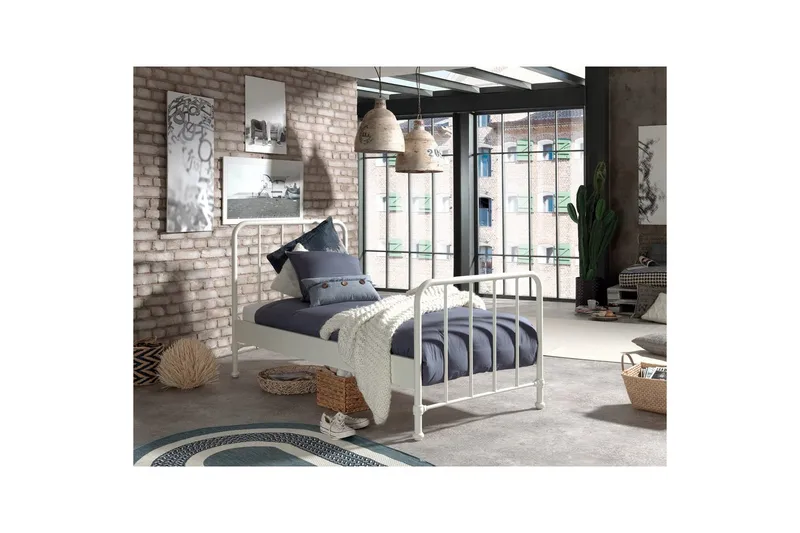 Säng med nattduksbord Bronxx Vit - Vit - Möbler - Möbelset - Möbelset för sovrum