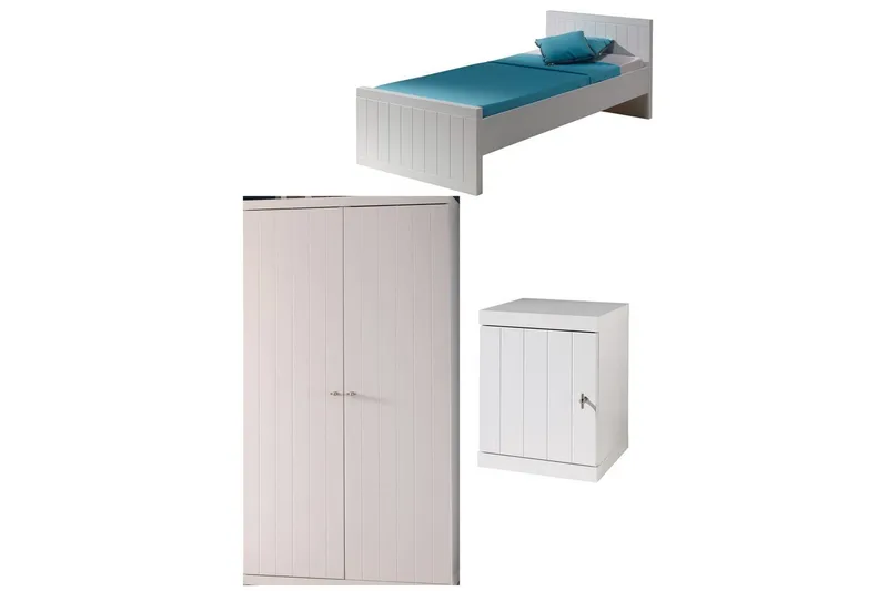 Säng med nattduksbord garderob Robin, undefined