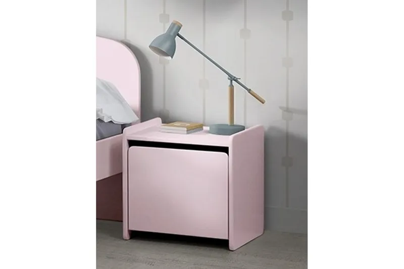 Säng med nattduksbord Kiddy Rosa - Rosa - Möbler - Möbelset - Möbelset för sovrum