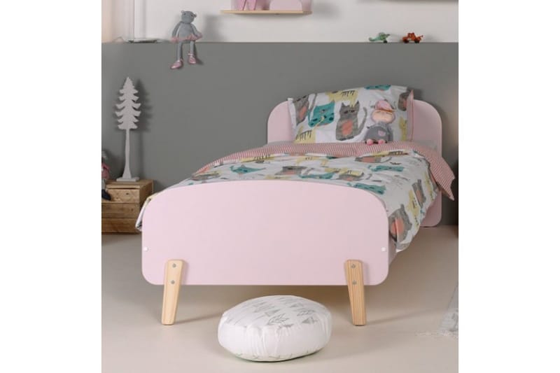 Säng med nattduksbord Kiddy Rosa - Rosa - Möbler - Möbelset - Möbelset för sovrum
