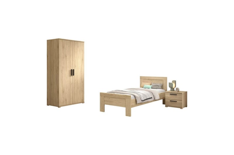 Säng med nattduksbord tvådörrars garderob Sam, undefined