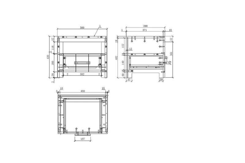 Säng med ribbotten nattduksbord 3-dörrars garderob skrivbord bokhylla Erik - Möbler - Möbelset - Möbelset för sovrum