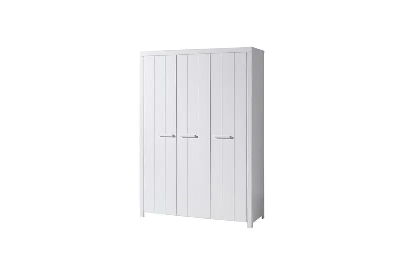 Säng med ribbotten nattduksbord 3-dörrars garderob skrivbord låda Erik - Möbler - Möbelset - Möbelset för sovrum