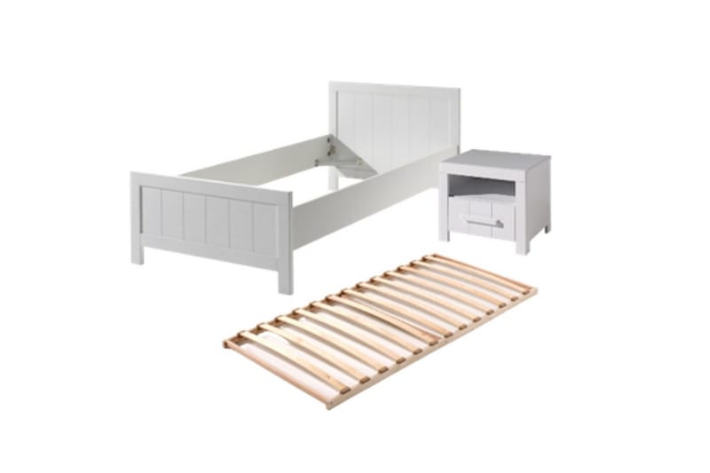 Säng med ribbotten nattduksbord Erik, undefined