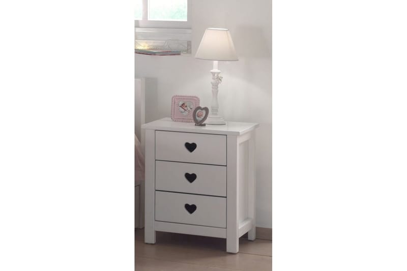 Säng med ribbotten nattduksbord garderob Amori Vit 2 dörrar - 2 dörrar - Möbler - Möbelset - Möbelset för sovrum