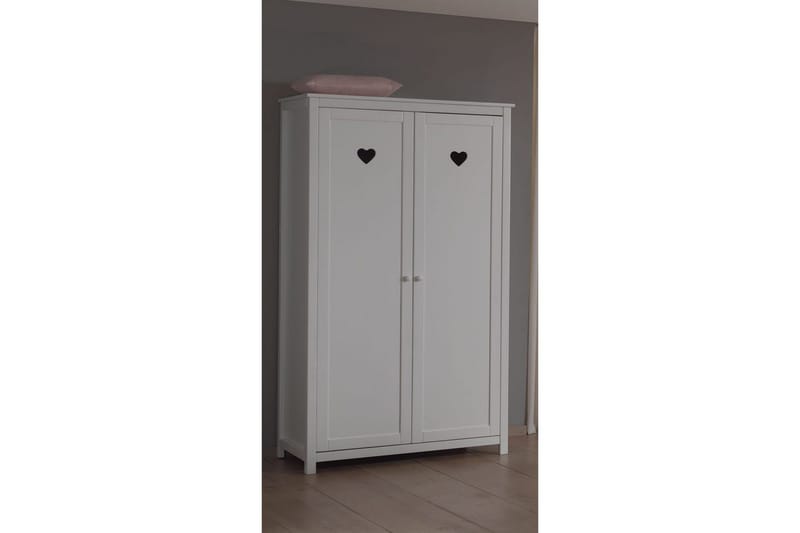 Säng med ribbotten nattduksbord garderob skrivbord Amori Vit 2 dörrar - 2 dörrar - Möbler - Möbelset - Möbelset för sovrum