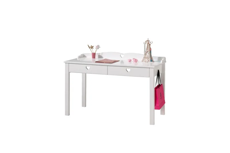 Säng med ribbotten nattduksbord garderob skrivbord Amori Vit 3-dörrar - 3-dörrar - Möbler - Möbelset - Möbelset för sovrum