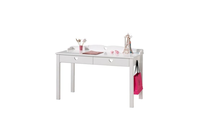 Säng med ribbotten nattduksbord garderob skrivbord Amori Vit 3-dörrar - 3-dörrar - Möbler - Möbelset - Möbelset för sovrum