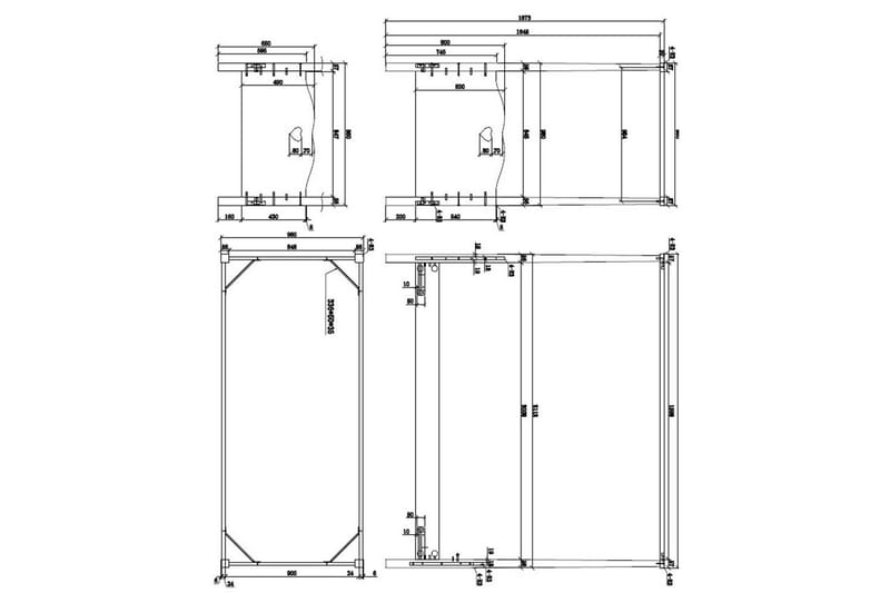 Säng med ribbotten nattduksbord garderob textilset Amori Vit - Möbler - Möbelset - Möbelset för sovrum