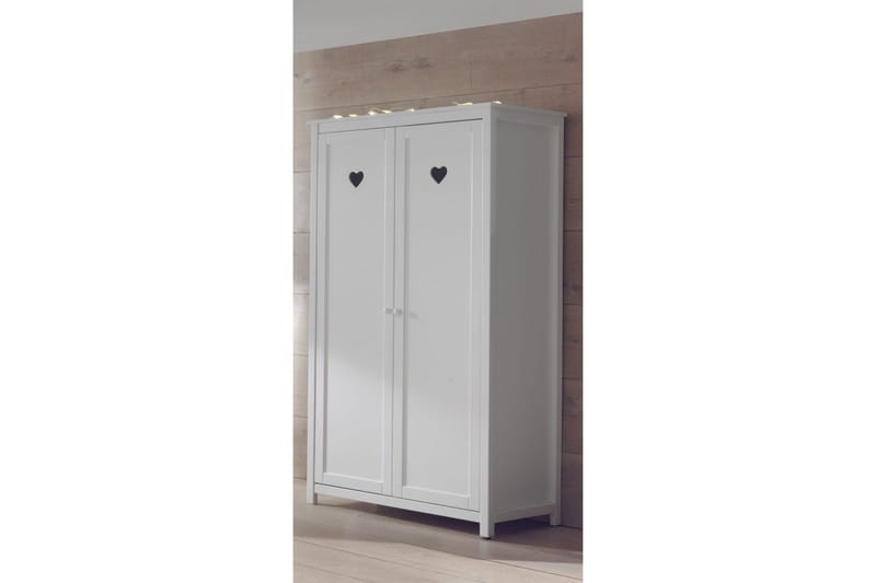 Säng med sängbord, garderob, skrivbord, bokhylla Amori Vit 2 dörrar - 2 dörrar - Möbler - Möbelset - Möbelset för sovrum