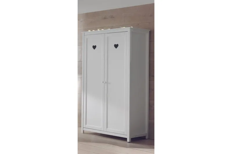 Säng med sängbord, garderob Amori Vit 2 dörrar - 2 dörrar - Möbler - Möbelset - Möbelset för sovrum