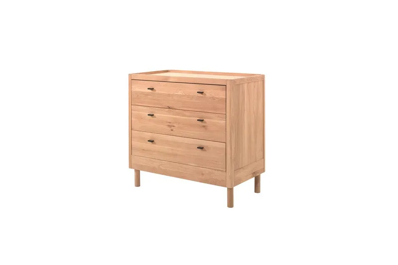 Säng med sängbord, garderob Forrest byrå med 3 lådor Ek - Ek - Möbler - Möbelset - Möbelset för sovrum