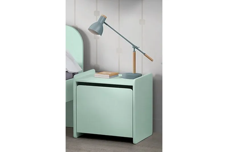 Säng med sängbord Vägg hyllor Kiddy Mintgrön - Mintgrön - Möbler - Möbelset - Möbelset för sovrum