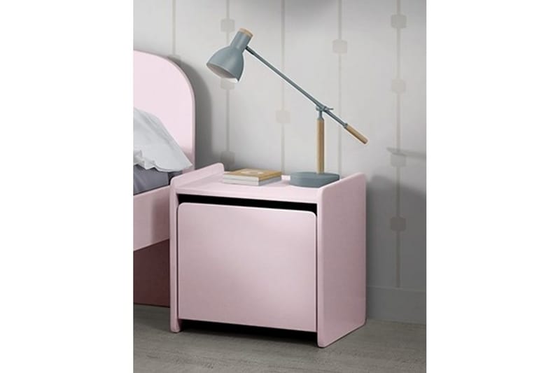 Säng med sängbord Vägg hyllor Kiddy Rosa - Rosa - Möbler - Möbelset - Möbelset för sovrum