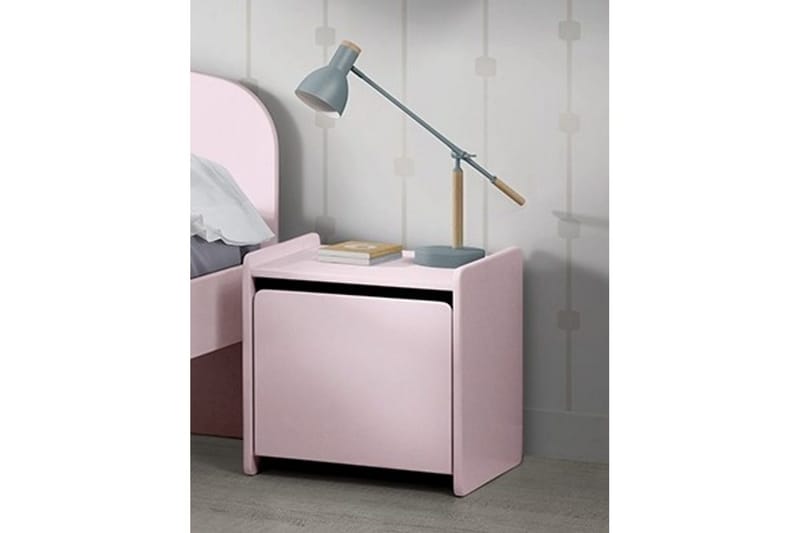 Säng med sängbord Vägg hyllor Kiddy Rosa - Rosa - Möbler - Möbelset - Möbelset för sovrum