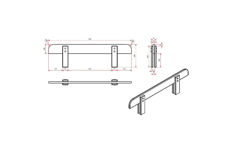 Säng med sängbord Vägg hyllor Skyddsrail Kiddy Mintgrön - Mintgrön - Möbler - Möbelset - Möbelset för sovrum