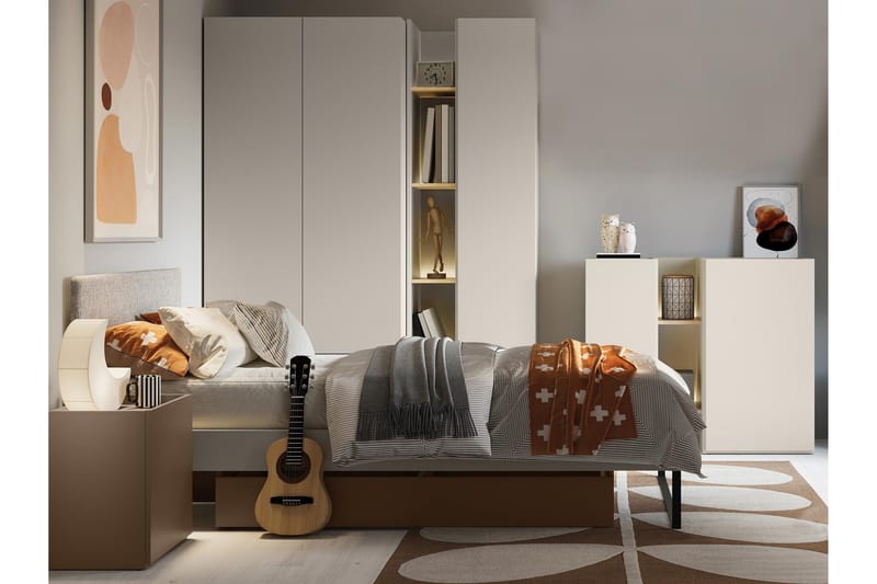 Sigmana Möbelset För Sovrum - Ljusgrå/Beige - Möbler - Möbelset - Möbelset för sovrum