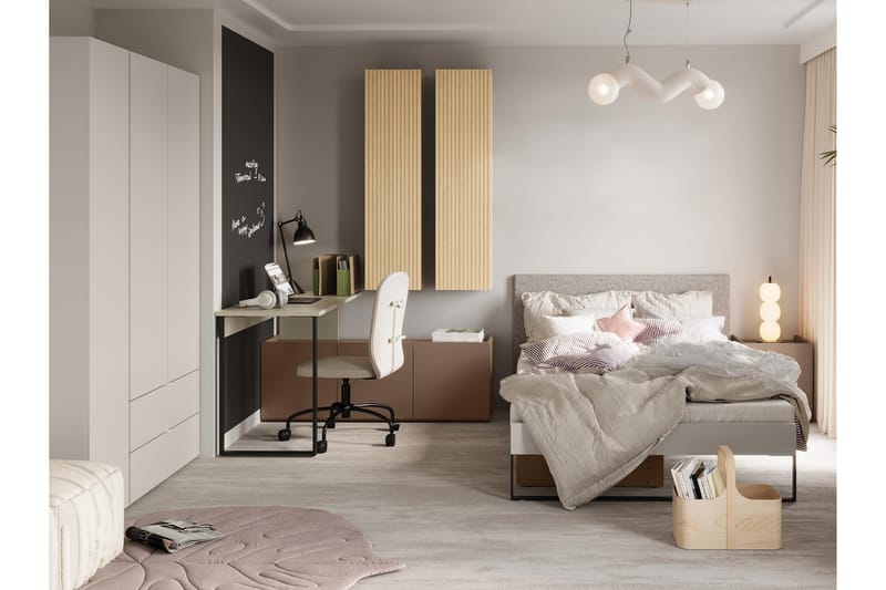 Sigmana Möbelset För Sovrum - Ljusgrå/Brun/Beige - Möbler - Möbelset - Möbelset för sovrum