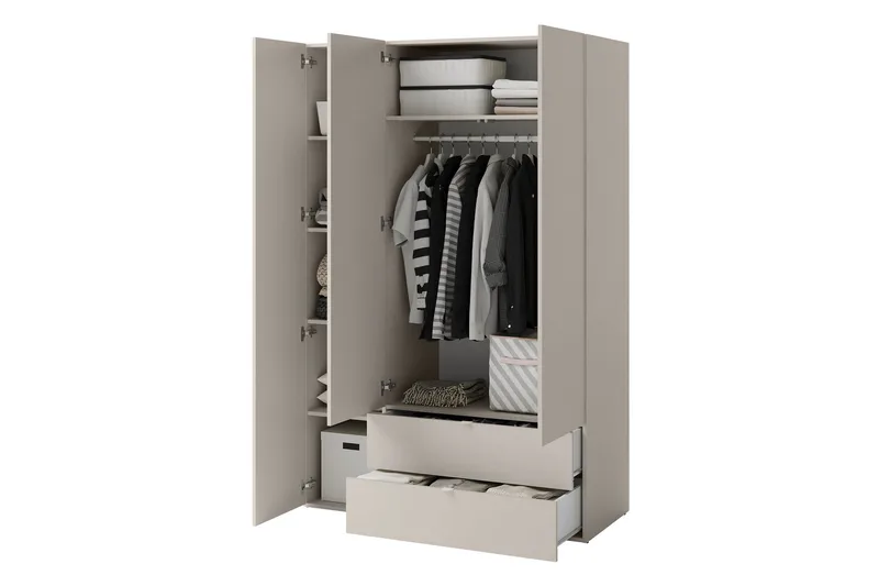 Sigmana Möbelset För Sovrum - Ljusgrå/Brun/Beige - Möbler - Möbelset - Möbelset för sovrum