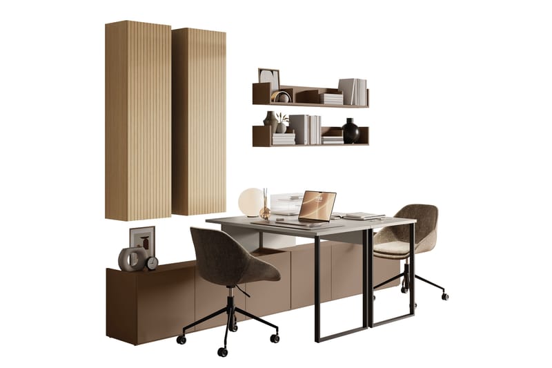 Sigmana Möbelset För Vardagsrum - Ljusgrå/Beige - Möbler - Möbelset - Möbelset för vardagsrum