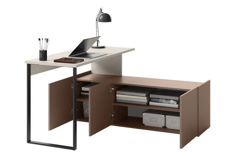 Sigmana Möbelset För Vardagsrum - Ljusgrå/Brun/Beige - Möbler - Möbelset - Möbelset för vardagsrum