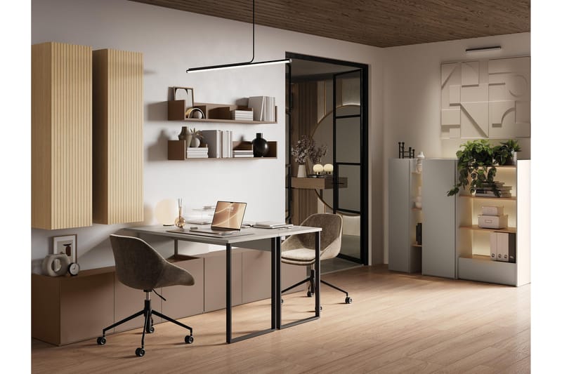 Sigmana Möbelset För Vardagsrum - Ljusgrå/Brun/Beige - Möbler - Möbelset - Möbelset för vardagsrum