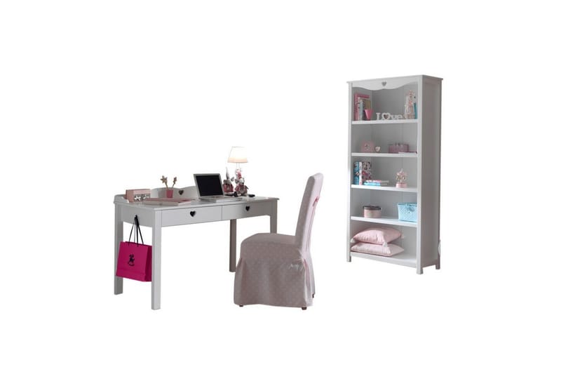 Skrivbord med bokhylla Amori Vit - Möbler - Möbelset - Möbelset för kontor