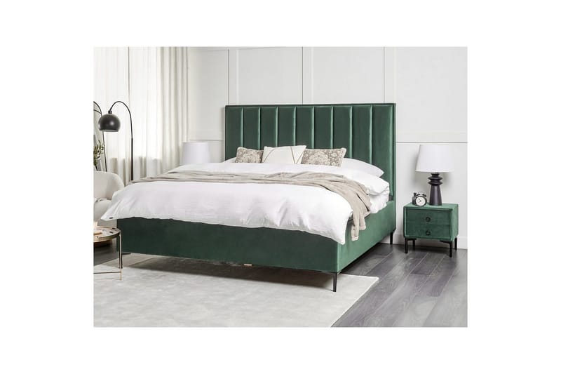 Sovrumsset Sezanne Grön/Svart, 180x200 cm, Sammet - Grön/Svart, 180x200 cm, Sammet - Möbler - Möbelset - Möbelset för sovrum