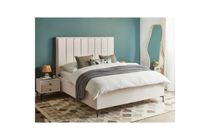 Sovrumsset Sezanne Vit/Svart, 160x200 cm, Bouclé - Vit/Svart, 160x200 cm, Bouclé - Möbler - Möbelset - Möbelset för sovrum