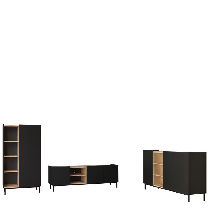 Tavrin Möbelset För Vardagsrum - Svart - Möbler - Möbelset - Möbelset för vardagsrum