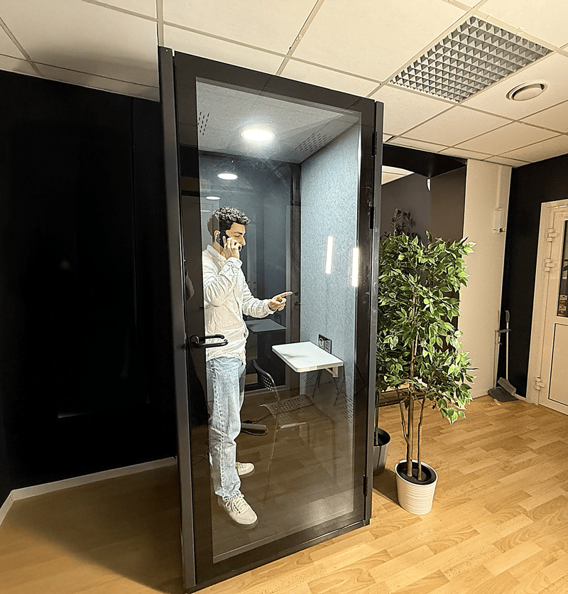 Telefonbås för kontor | 1 person | Ljudisolerat -30dB - Möbler - Möbelset - Möbelset för kontor