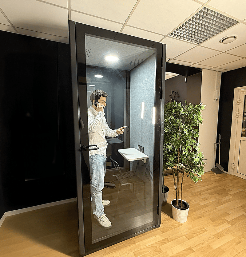 Telefonbås för kontor | 1 person | Ljudisolerat -30dB - Möbler - Möbelset - Möbelset för kontor