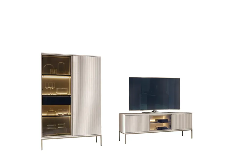 Tenorio Möbelset För Vardagsrum, Beige