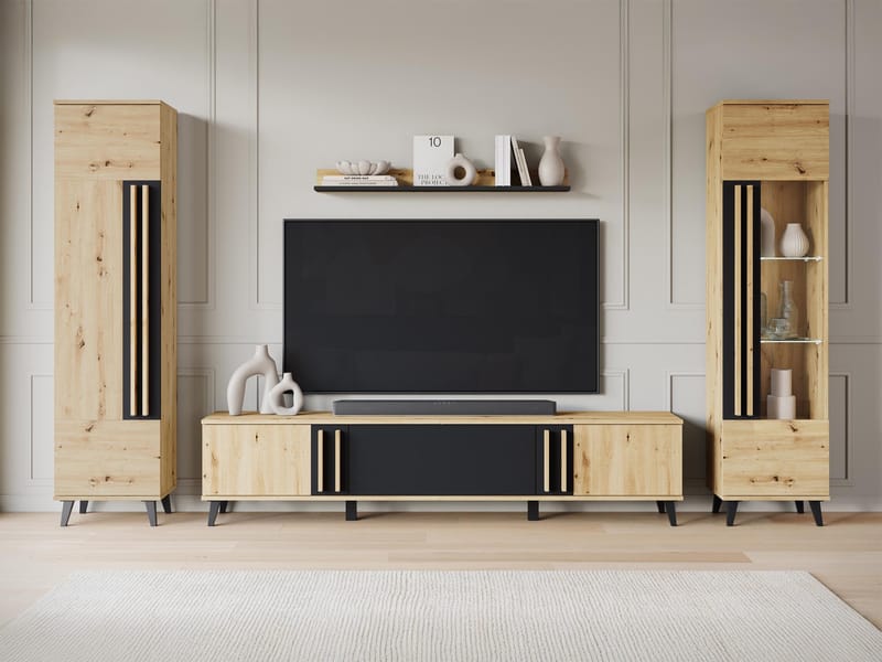 Torvos Möbelset För Vardagsrum - Brun/Svart - Möbler - Möbelset - Möbelset för vardagsrum
