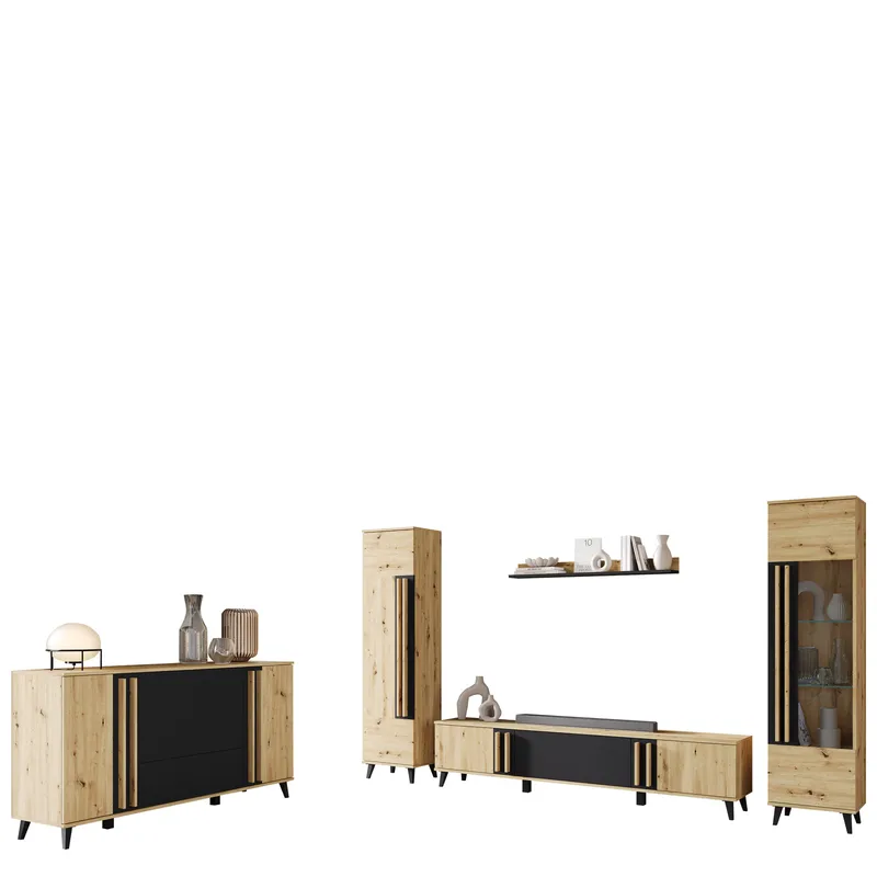 Torvos Möbelset För Vardagsrum - Brun/Svart - M öbler - Möbelset - Möbelset för vardagsrum