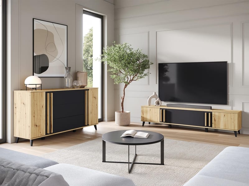 Torvos Möbelset För Vardagsrum - Brun/Svart - Möbler - Möbelset - Möbelset för vardagsrum