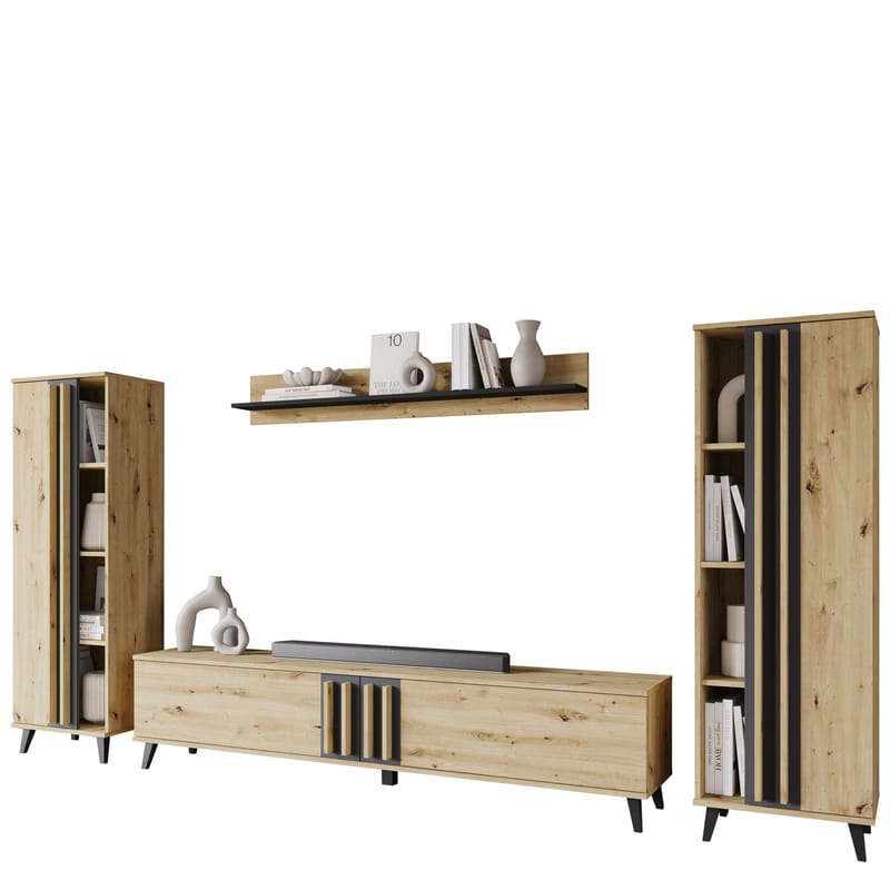 Torvos Möbelset För Vardagsrum - Brun/Svart - Möbler - Möbelset - Möbelset för vardagsrum