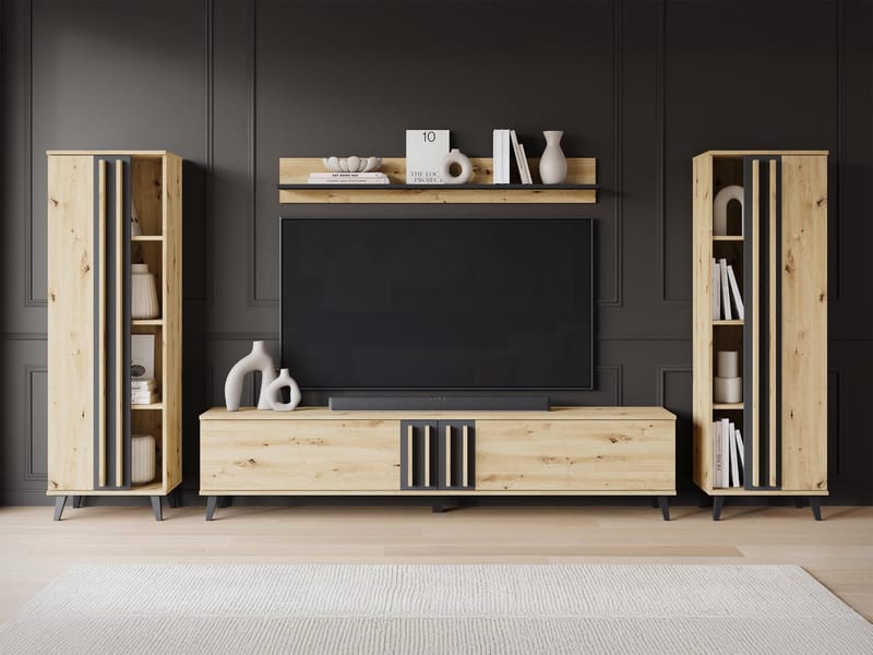 Torvos Möbelset För Vardagsrum - Brun/Svart - Möbler - Möbelset - Möbelset för vardagsrum