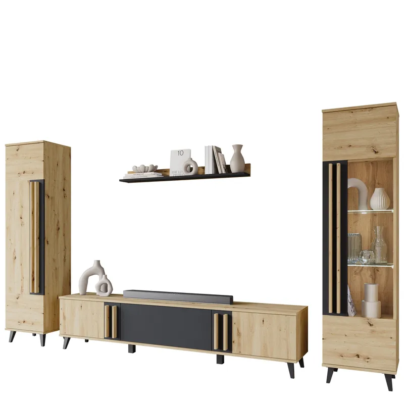 Torvos Möbelset För Vardagsrum - Brun/Svart - Möbler - Möbelset - Möbelset för vardagsrum