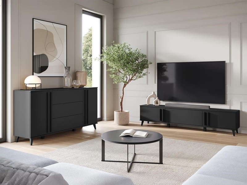 Torvos Möbelset För Vardagsrum - Svart - Möbler - Möbelset - Möbelset för vardagsrum