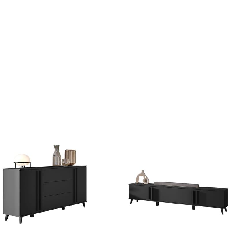 Torvos Möbelset För Vardagsrum - Svart - Möbler - Möbelset - Möbelset för vardagsrum