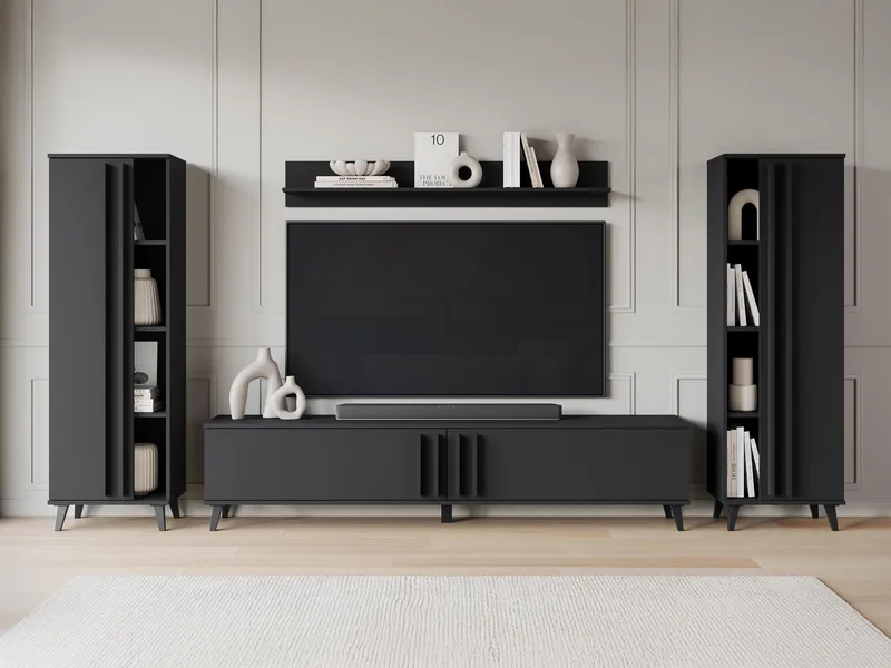 Torvos Möbelset För Vardagsrum - Svart - Möbler - Möbelset - Möbelset för vardagsrum