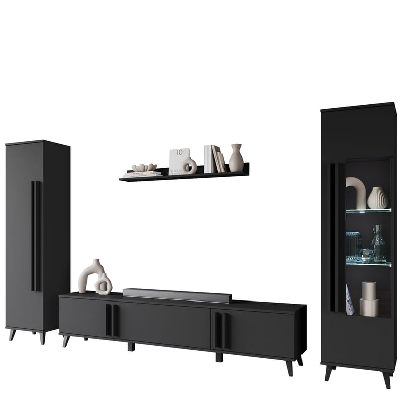 Torvos Möbelset För Vardagsrum - Svart - Möbler - Möbelset - Möbelset för vardagsrum
