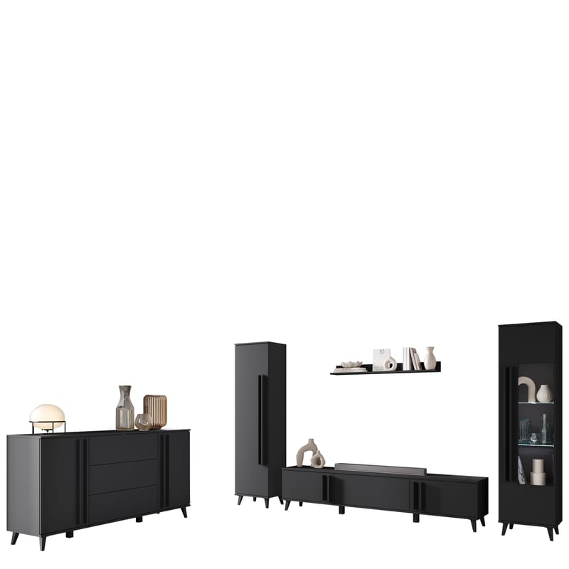 Torvos Möbelset För Vardagsrum - Svart - Möbler - Möbelset - Möbelset för vardagsrum